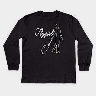 Flight Attendant - Flygirl Kids Long Sleeve T-Shirt